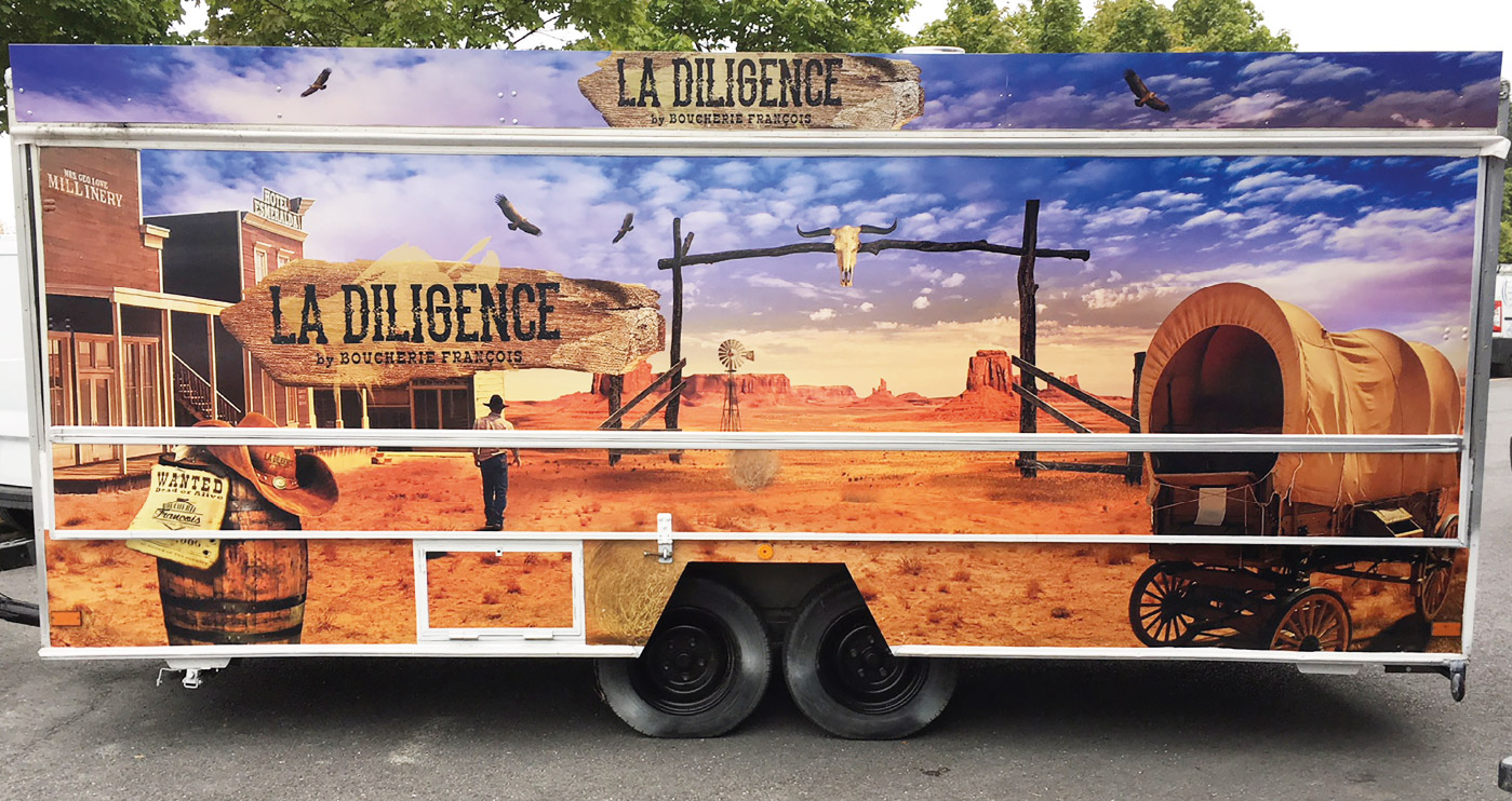 Covering véhicule – La Diligence by Boucherie François